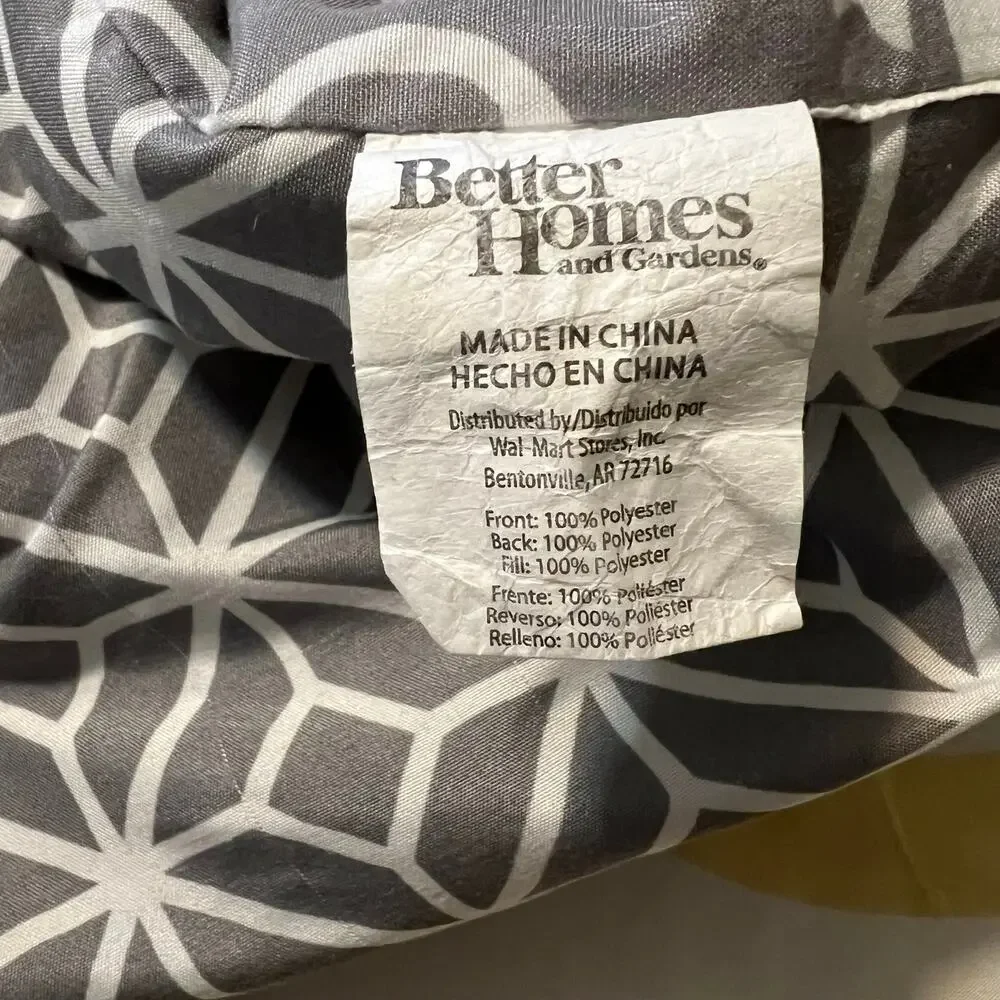 Queen Comforter Bedding Set Gray Yellow Medallion Better Homes Gardens 5 Pc